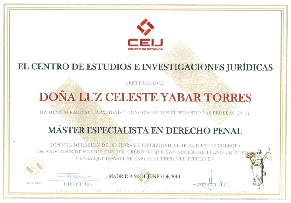 Master Derecho penal